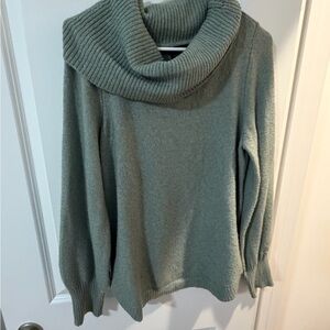 Cozy Green Cowl Neck Sweater